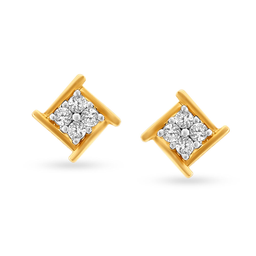 Stylish Single Stone Diamond Stud Earrings for Kids