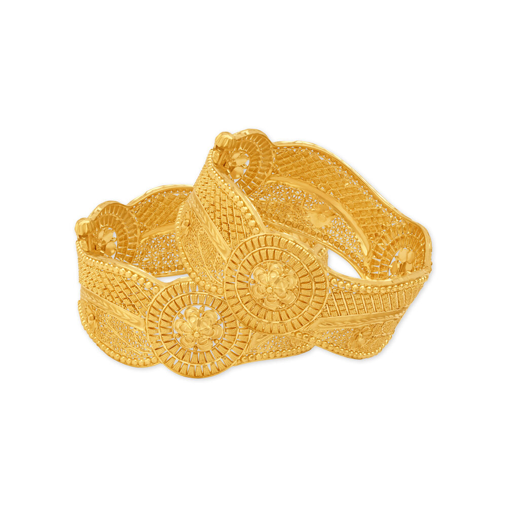 Gold Glass Charu Bangles Tanishq Online Store
