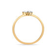 18KT Yellow Gold Two Stone Diamond Ring,,hi-res image number null
