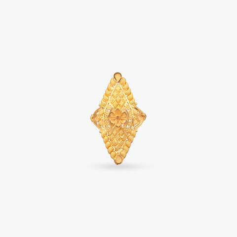 Floral Lattice Gold Ring
