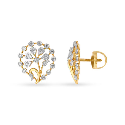 Paradise Diamond Stud Earrings