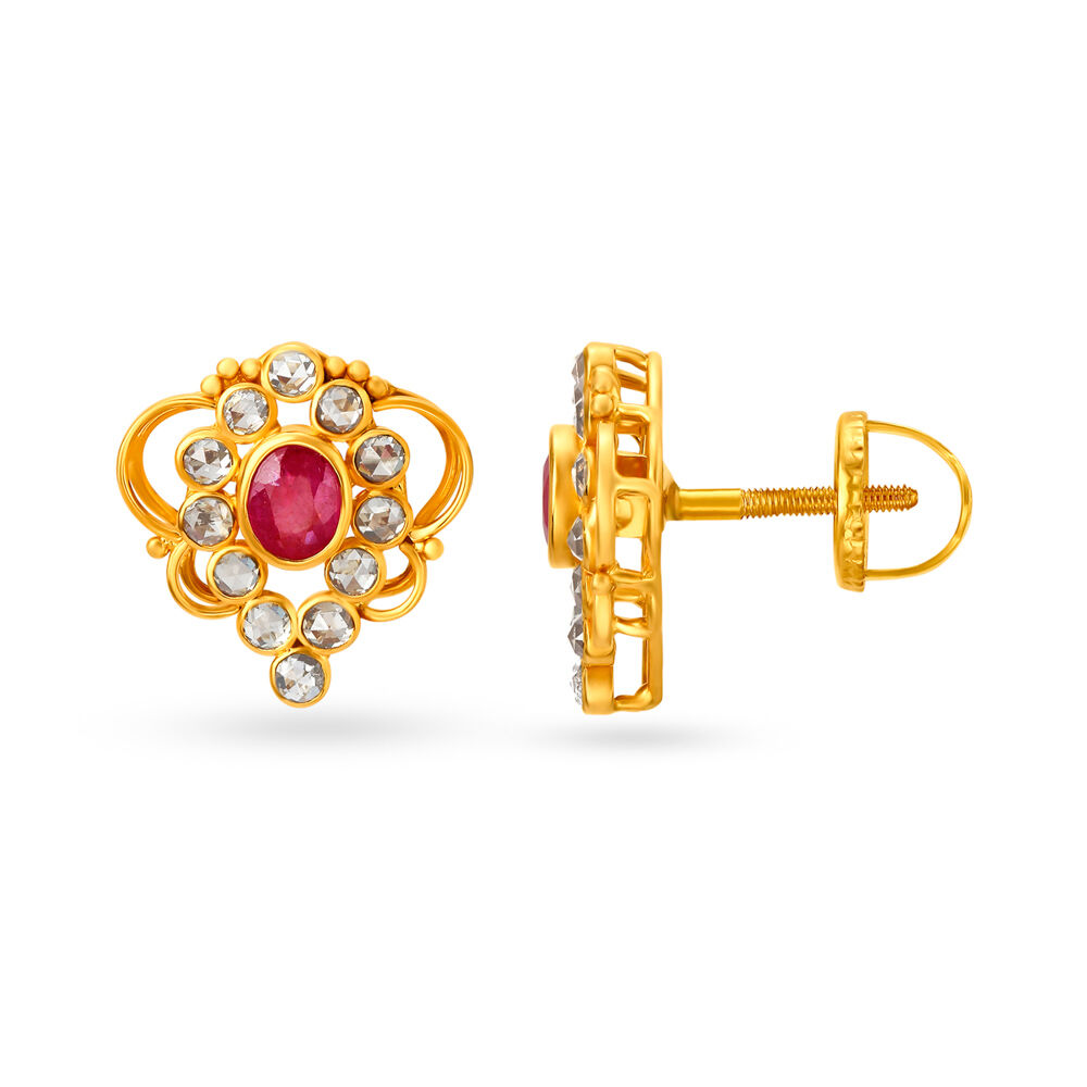 Polki diamond earrings tanishq new arrivals