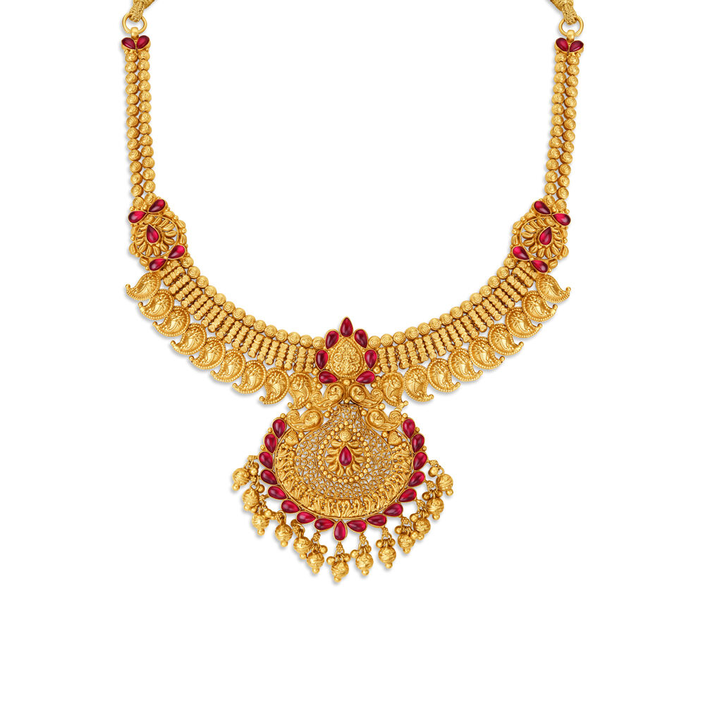 Gold necklace designs sales with price in tanishq