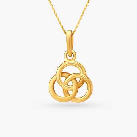 Entwined Circles Pendant with Earrings Set