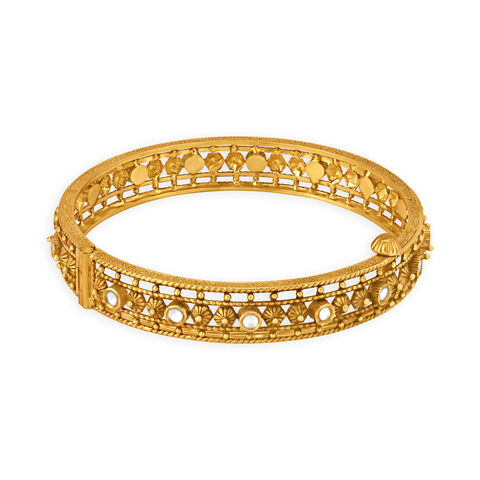 Breathtaking Floral Gold Bangle