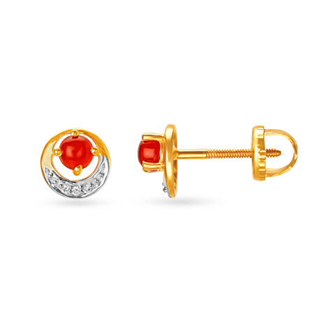Ornate Onyx Diamond Stud Earrings