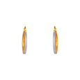 Sleek 22 Karat Yellow Gold Hoop Earrings,,hi-res image number null