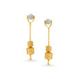 Modern Chic Gold Drop Earrings,,hi-res image number null