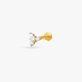 Classic Stately Gold and Diamond Nose Pin,,hi-res image number null