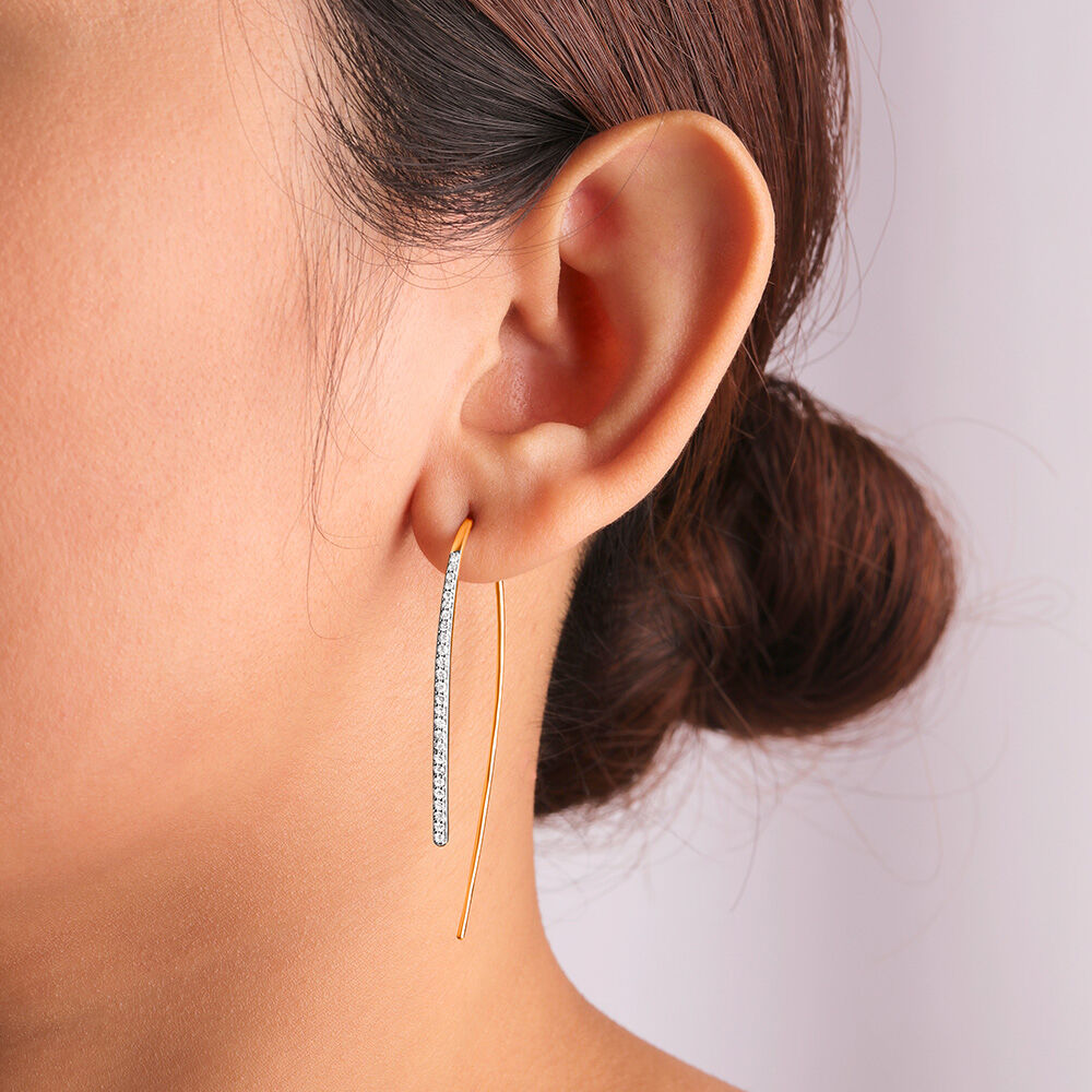 Hook me up Diamond Hoop Earrings