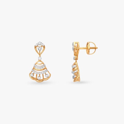 Swinging Chime Diamond Drop Earrings
