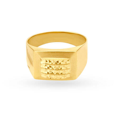 Enthralling Geometric Gold Ring for Men