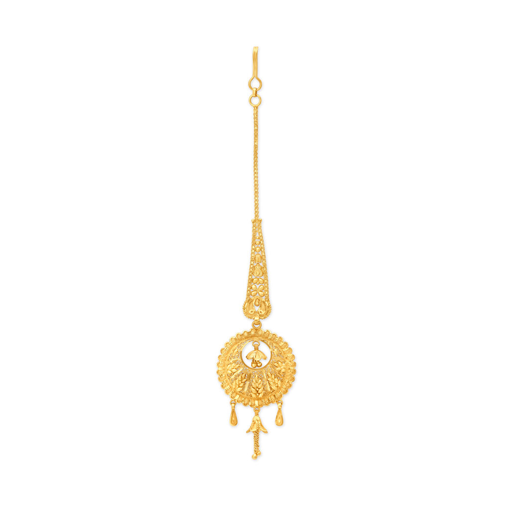 Gold maang tikka design image sale