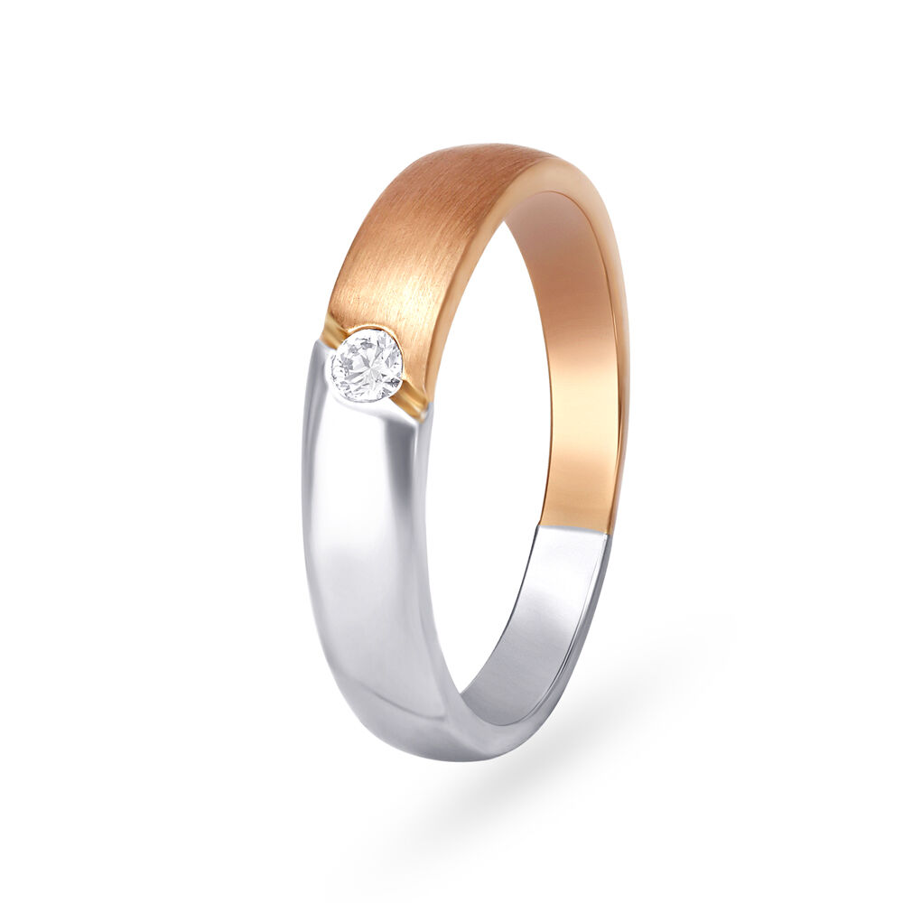 Buy 14KT Rose Gold Finger Ring With Diamonds Online | ORRA