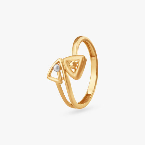 Twin Triad Gold Ring