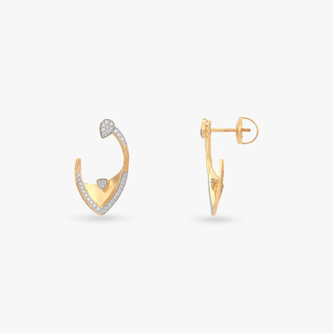 Whispered Reflection Diamond Hoop Earrings