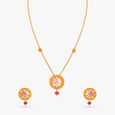 Bold Flower Necklace Set,,hi-res image number null