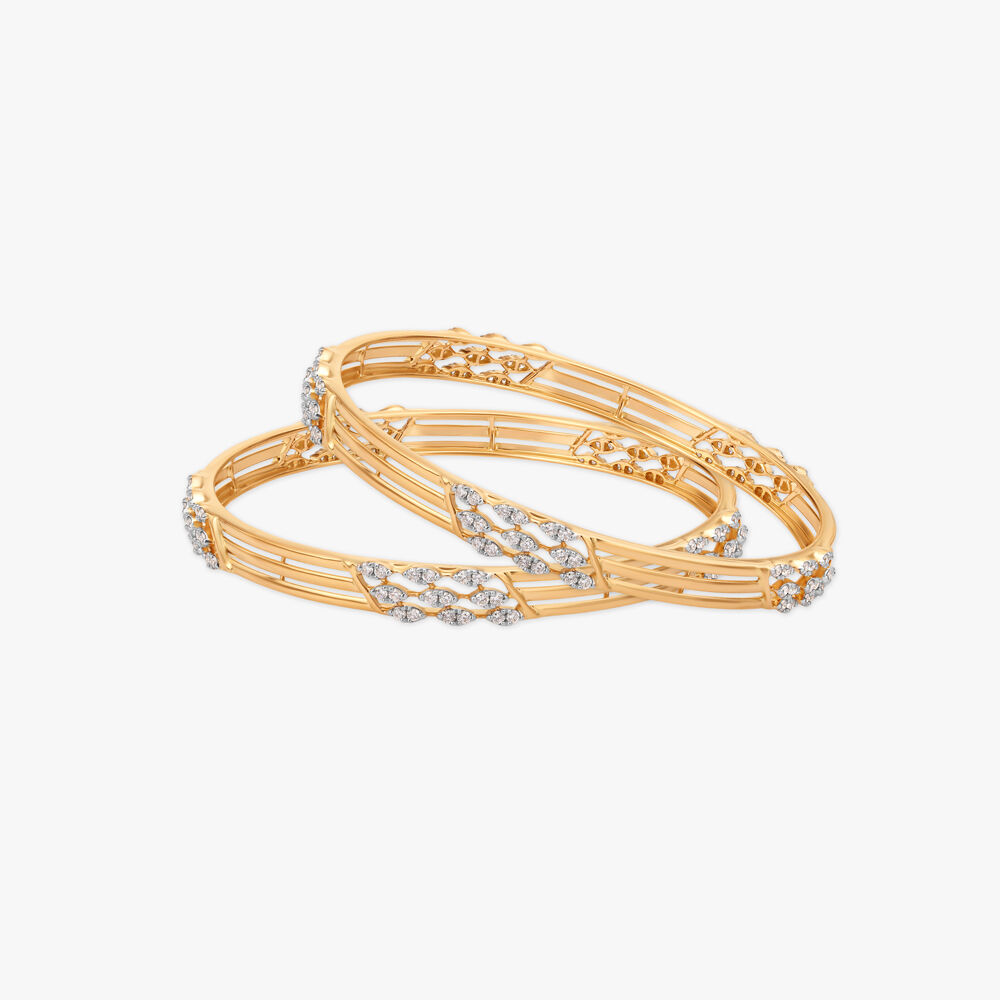 Radiant Diamond Encrusted Bangles