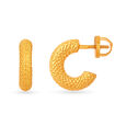 22 KT Yellow Gold Artsy Stud Earrings,,hi-res image number null