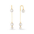 14KT Yellow Gold Pearl Drop Earrings,,hi-res image number null