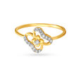 Subtle Butterfly Diamond Finger Ring,,hi-res image number null