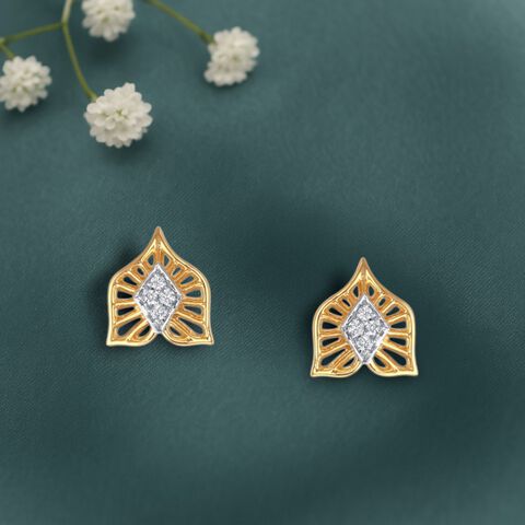 Winged Charm Diamond Stud Earrings