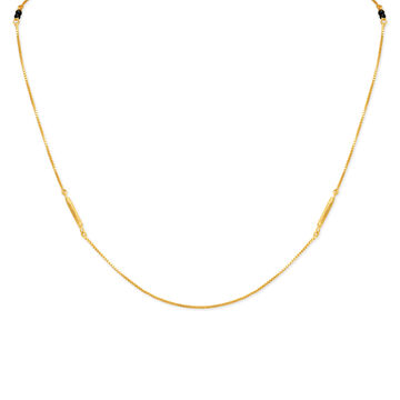 Fancy Gold Chain With Black Beads for Kids