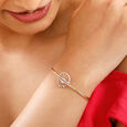 14 KT Yellow Gold Elegant Overlapping Bangle,,hi-res image number null