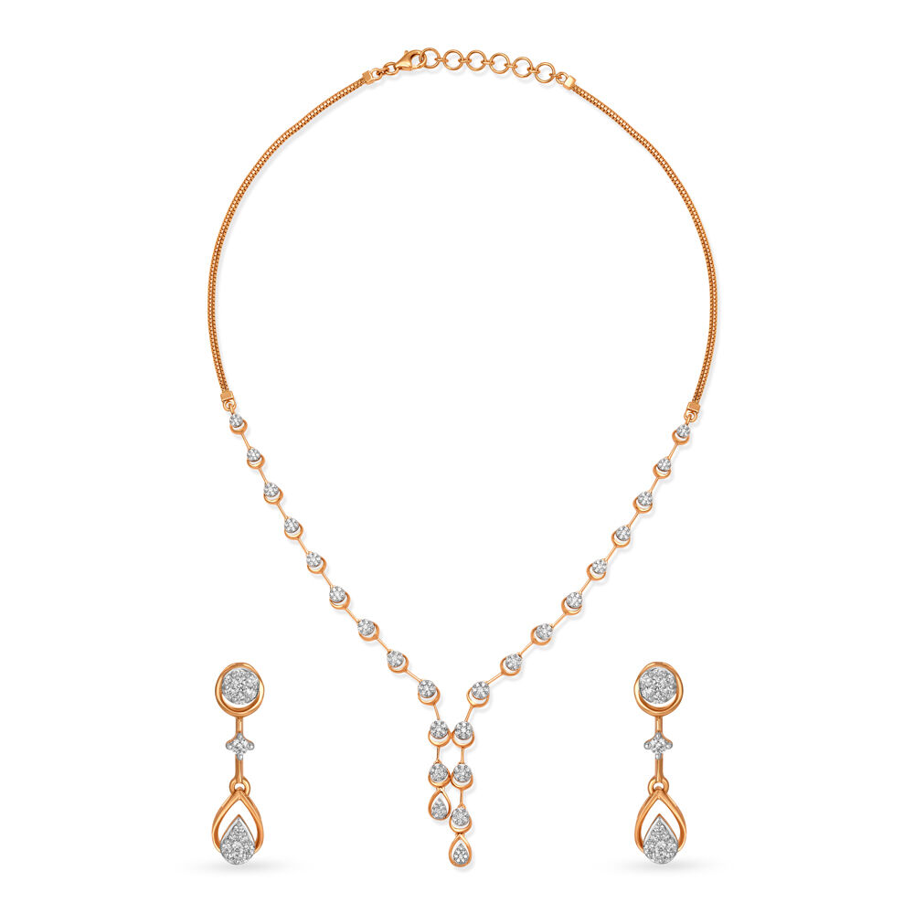 Rose gold chain tanishq deals