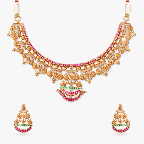 Twilight Charm Gold Necklace set