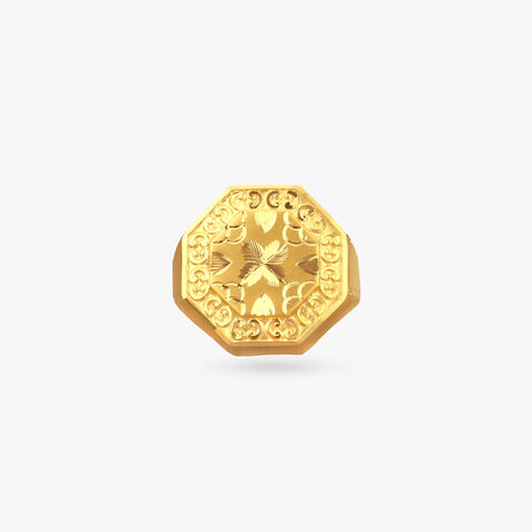 Monarch Crest Gold Ring for Men