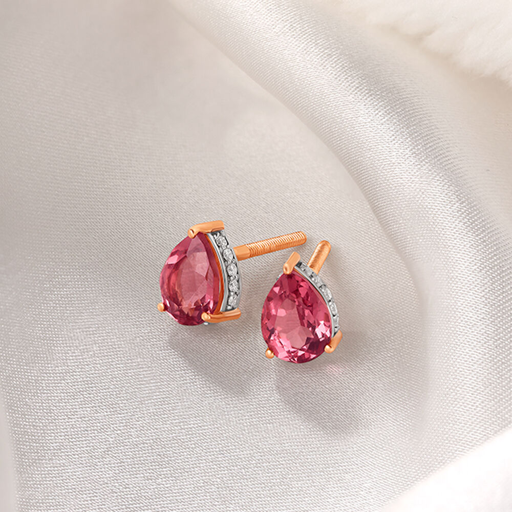 Tanishq diamond ear tops top