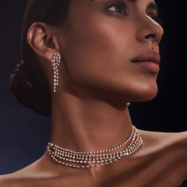 Dazzling Symphony of Diamonds Layered Necklace Set,,hi-res image number null
