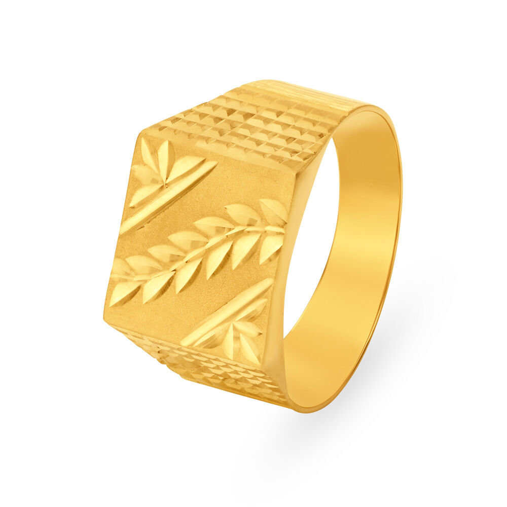 Modern Hollow Style Gold Finger Ring For Men