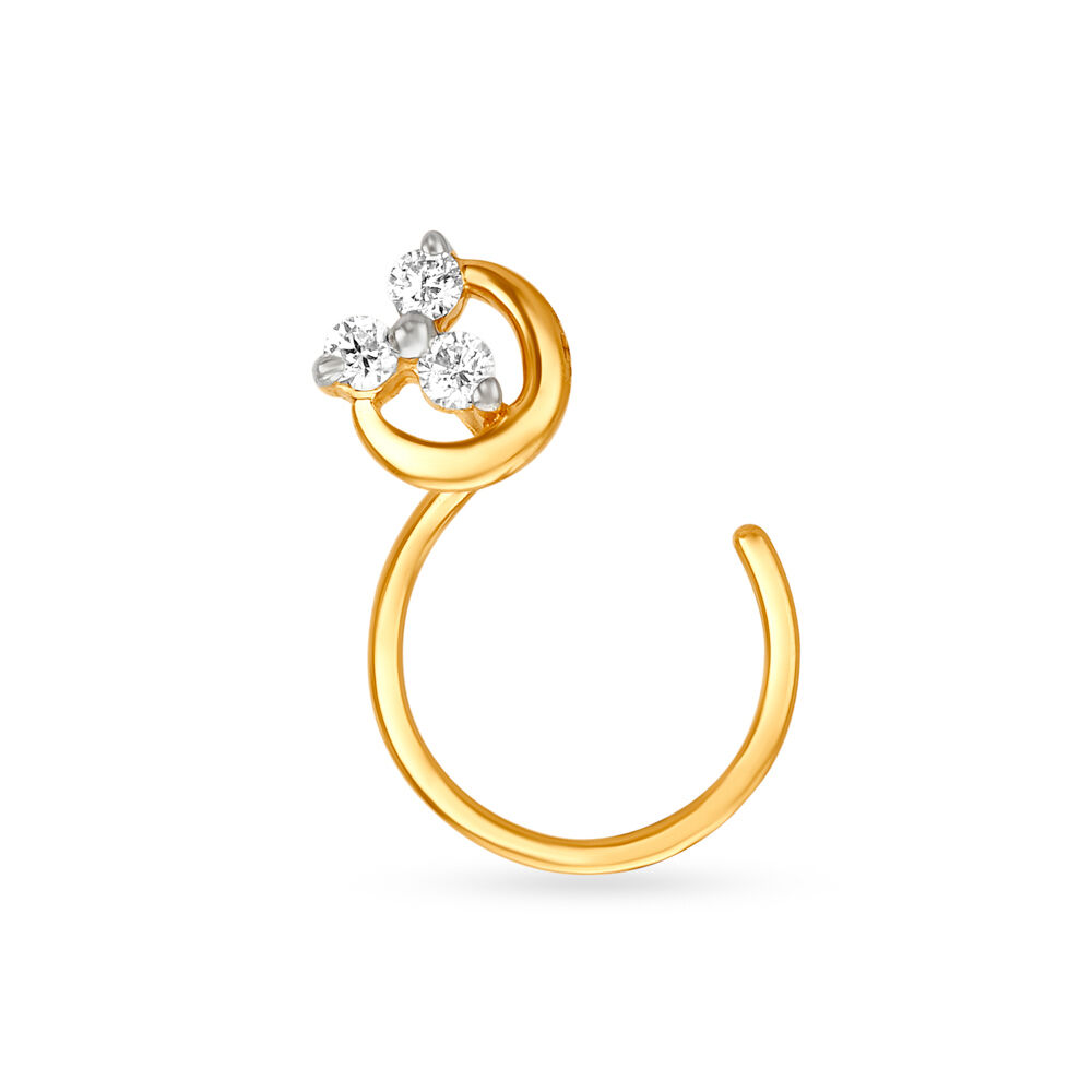 Solitaire nose top pin tanishq