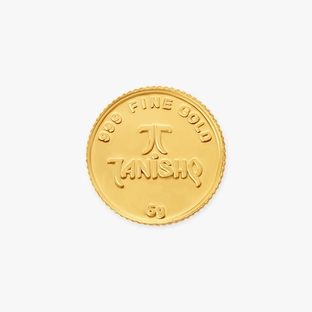 5 gram 24 Karat Gold Coin with Guru Nanak Design,,hi-res image number null