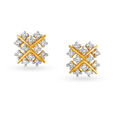 Cross Shape Gold Stud Earrings for Kids,,hi-res image number null