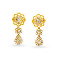 Demure Pendant with Chain and Earrings Set with Un-cut Diamonds,,hi-res image number null