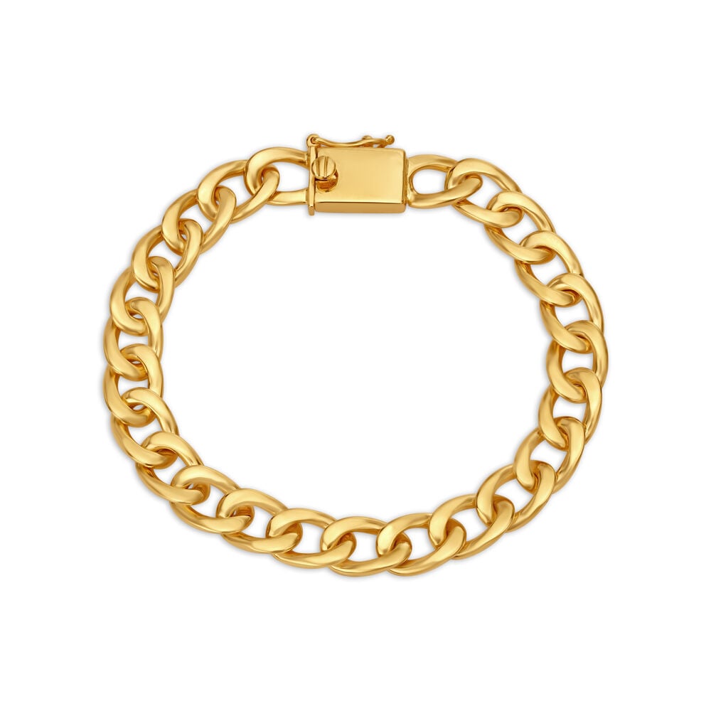 Men's 11.3mm Curb Chain Bracelet in 10K Gold - 9