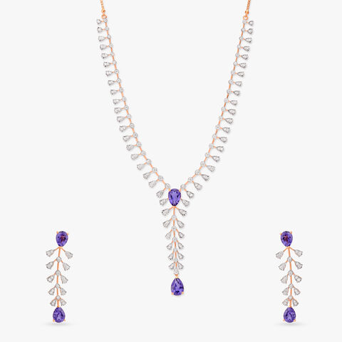 Exquisite Raindrop Diamond Necklace Set