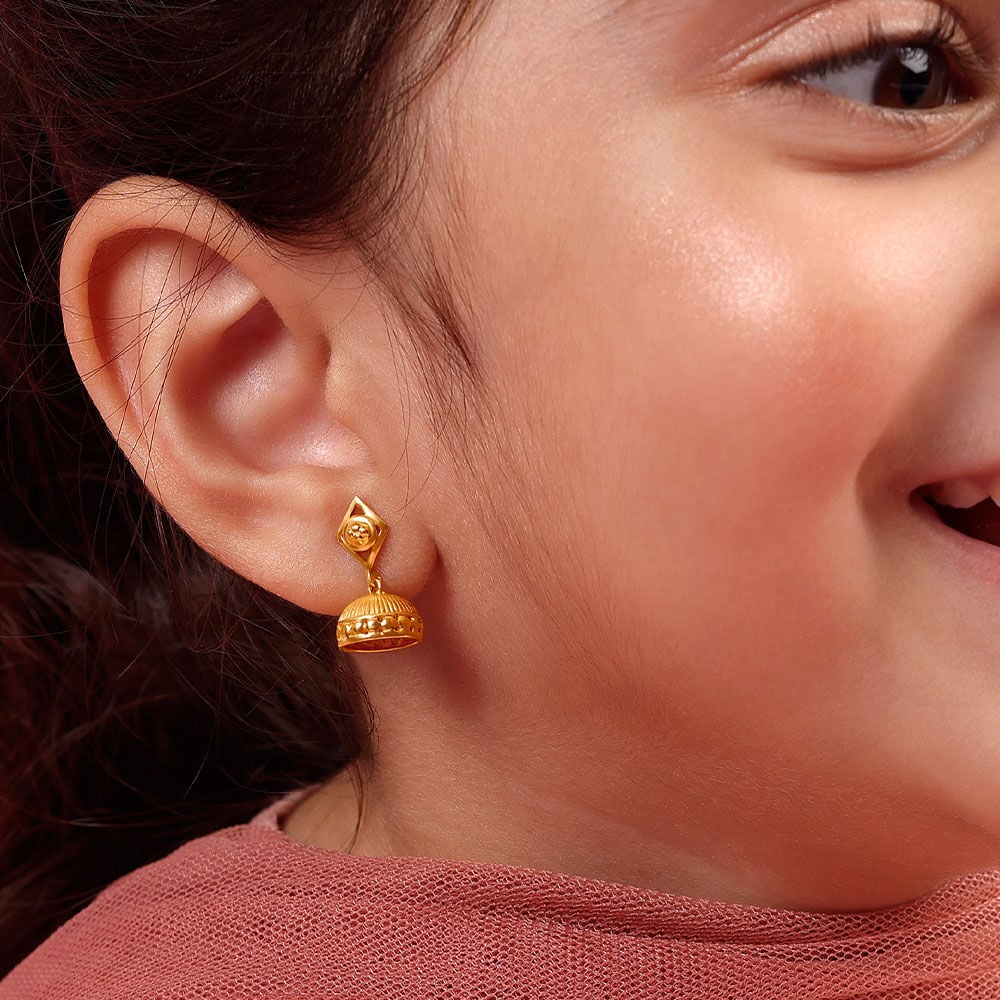 Buy 10K Gold Single Earring or Pair. Safe Studs. Baby Girl Newborn Pierced Gold  Earrings. Perfect for Mix and Match Clear Pink Red. Online in India - Etsy