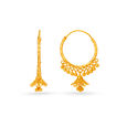 Elaborate Gold Hoops with Jhumka,,hi-res image number null