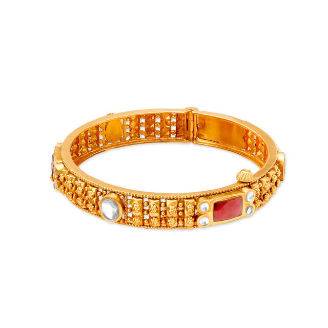 Radiant Gold Bangle with Stones,,hi-res image number null