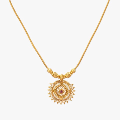 Circle Radiance Gold Necklace