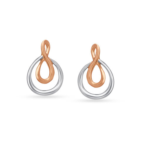 Elegant Pear Shape Platinum Stud Earrings