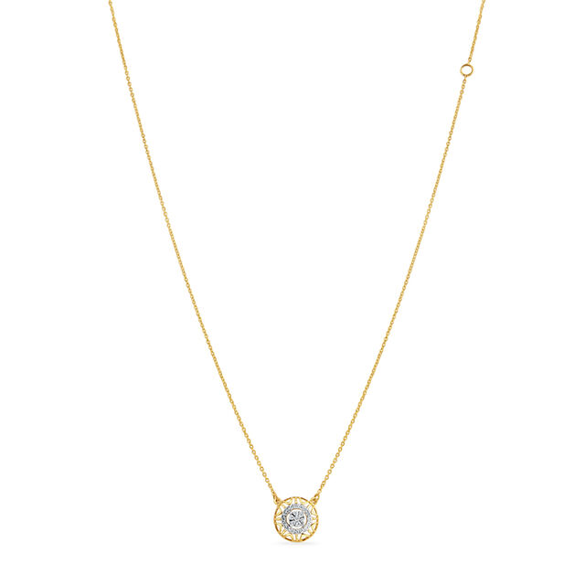 14KT Yellow Gold Concentric Dreams Diamond Pendant with Chain,,hi-res image number null