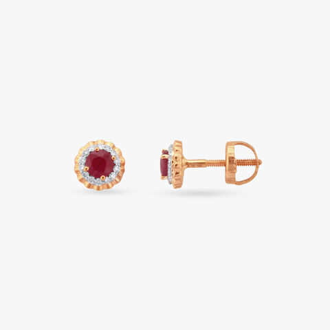 Vintage Bloom Diamond Stud Earrings