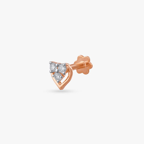 Spark Curve Diamond Nose Pin
