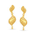 Alluring Paisley Gold Drop Earrings,,hi-res image number null