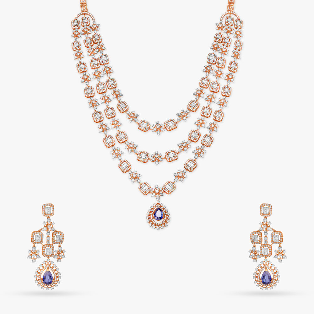 Tanishq necklace set diamond hotsell